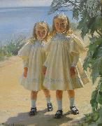 Peder Severin Kroyer The Benzon daughters oil painting on canvas
